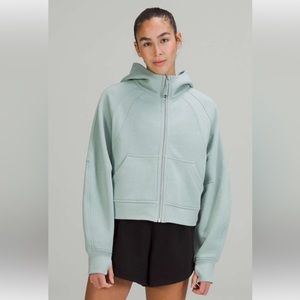 NWT Lululemon Scuba Oversized Cropped Full-Zip in Silver Blue - M/L